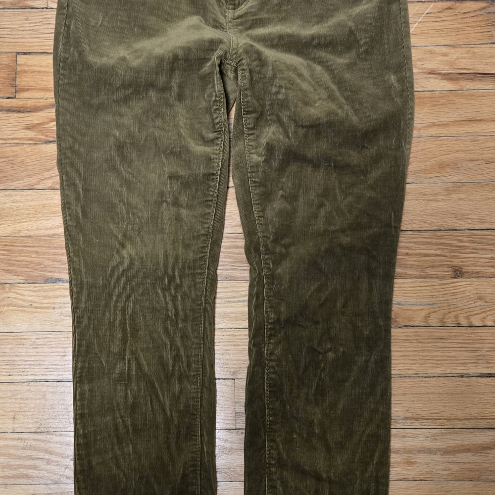 LOFT Olive Green Corduroy Trousers
